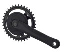 Kranksett Pro Alu 170mm 38T 3/32 Svart