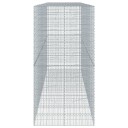 Gabionkurv med deksel 450x100x200 cm galvanisert jern