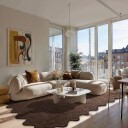 Bølget juteteppe   San Francisco brun Størrelse: 240 x 340 cm