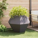 vidaXL Plantekassed 2 pcs Svart 100 x 100 x 80 cm Stål