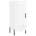 vidaXL Skjenk høyglans hvit 34,5x34x90 cm konstruert tre