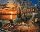 Norimpex 1006446 Diamantmosaik Lejrbål Puslespil   30 x 40 cm