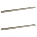 vidaXL Vegghyller 2 stk betonggr? 115x9x3 cm