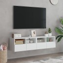 vidaXL Veggmonterte TV-benker 2 stk hvit 60x30x30 cm konstruert tre 8721012254398