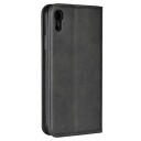 iPhone XR Retro Lommebok-deksel med Magnetisk Lukning Svart