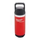 Milwaukee Packout Termoflaske 532ml med Chug-lokk - Dobbelt Vakuumisolert Rød