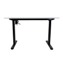 Skrivebord HOME4YOU Ergo Light med 1 motor 120x60x73-118 cm Hvit/svart - hvit/svart