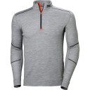 HH Workwear Workwear Helly Hansen Lifa Merinoull Undertrøye Med Halv Glidelås Grå S