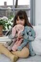 Teddykompaniet Kosedyr Vaffel Vera 40 Cm Grått