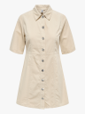 Only Aime 2/4 Short Cord Button Dress Beige S
