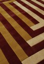 Layered Teklan Labyrinth Ullteppe 250x350 cm Sand / Mulberry