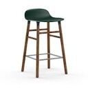 Normann Copenhagen Form Barstol 65 cm Grønn/Valnøtt