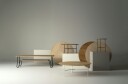 Mavis Tribeca Coffee Table 110 cm Soaped Rustic Oak/White Legs