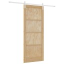 vidaXL Skyvedør Naturlig og Hvit 86 x 211 cm Heltre furu