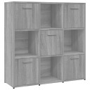 vidaXL Bokhylle gr? sonoma 90x30x90 cm konstruert tre