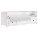 vidaXL Dagseng hvit 100x200 cm heltre furu