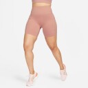 Nike Dri FIT Go 8" High Waist Bike Shorts Dame Red Stardust/Black L