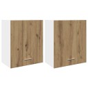  Hengende skap 2 stk artisan eik 50x31x60 cm konstruert tre 8721158436399