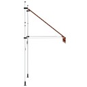 vidaXL Manuell uttrekkbar markise 150 cm oransje og brun