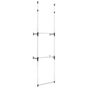 vidaXL Teleskopisk garderobesystem med stenger aluminium