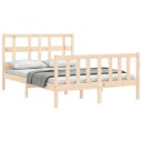 vidaXL Sengeramme med hodegavl 120x200 cm heltre
