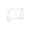 Hvitt fotballmål med stålramme