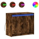  Skjenk med LED røkt eik 72x34x61 cm konstruert tre 8721102967429