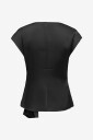 Only   Bluse Onldune S/L Wrap Knot Top Wvn   Svart