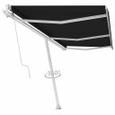 vidaXL Elektrisk Markise 6 x 3,5 m Antrasitt 100% Polyester
