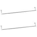 vidaXL Gardinstenger 2 stk hvit og sølv 60 105 cm aluminium