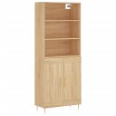 vidaXL Highboard sonoma eik 69,5x34x180 cm konstruert tre 8720845933111