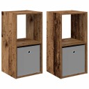  Nattbord 2 pcs Gammelt tre 35 x 32 x 68,5 cm Konstruert tre