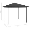 vidaXL Paviljong 3x3x2,7 m antrasitt 180 g/m²