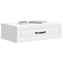 vidaXL Vegghengt Sidebord Hvit 59 x 34,5 x 17 cm Konstruert tre