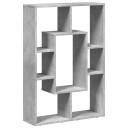 Bokhylle betonggrå 63x20x90 cm konstruert tre