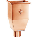3 stk VMZINC regnvannsoppsamlingsboks 200x200/76mm med tut kobber copper 200x200x345 mm