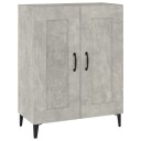 vidaXL Skjenk betonggrå 69,5x34x90 cm konstruert tre