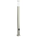 vidaXL Pullertlampe med stikkontakt 110 cm rustfritt stål IP44