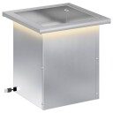 vidaXL Hageplantekasse med LED Sølv 30 x 30 x 30 cm Galvanisert stål