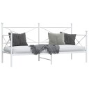 Dagseng uten madrass hvit 75x190 cm stål