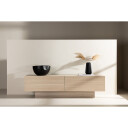 Venture Design Cuenca TV-benk Whitewash/glass 160 x 47 cm Hvit