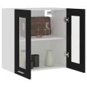 vidaXL Hengende skap glass svart 60x31x60 cm sponplate