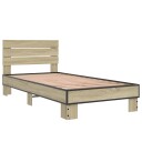  Sengeramme sonoma eik 90x190 cm konstruert tre og metall 8721102447310
