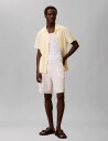 Calvin Klein Ss Camp Collar Solid Linen Class   Yellow   M