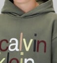Calvin Klein Hettegenser   Farge Logo   Timian Green   Calvin Klein   16 år 176   Hettegenser   Grønn