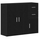  Skjenk svart eik 91x29,5x75 cm konstruert tre