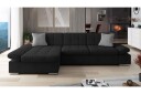 Djerra Sofa med Divan 3 seter   Svart/Grå