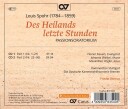 Florian Sievers Johanna Winkel Frieder Bernius Kammerchor Stuttgart  Spohr: Des Heilands letzte Stunden WoO 62  CD
