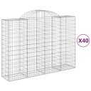  Gabionkurver buede 40 stk 200x50x140/160 cm galvanisert jern