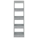 vidaXL Bokhylle/romdeler gr? sonoma eik 40x30x135 cm